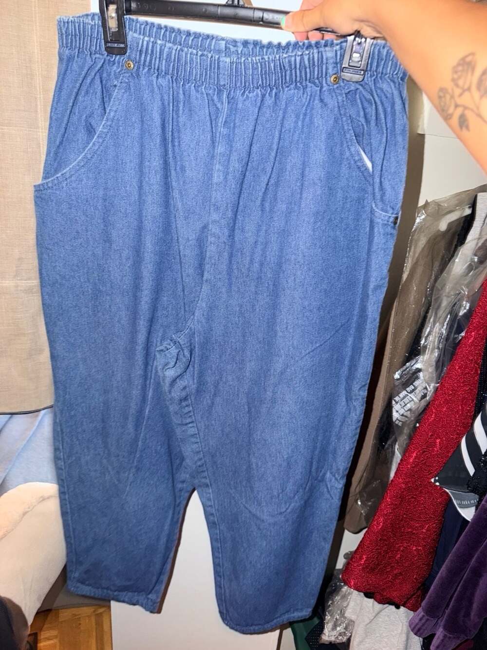 North West Blue Pull On Jeans Blue Denim